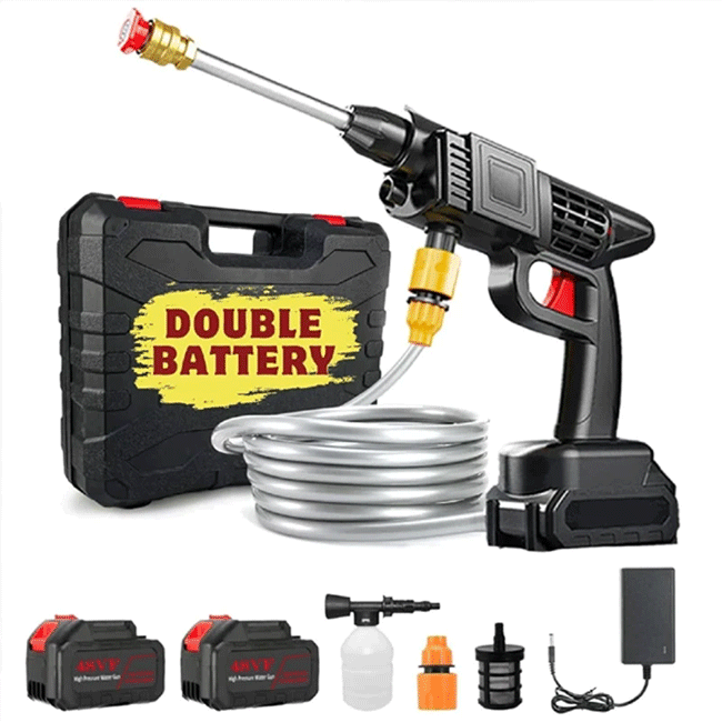 1 Battery 48V Rechargeable Cordless High Pressure Washer Gun